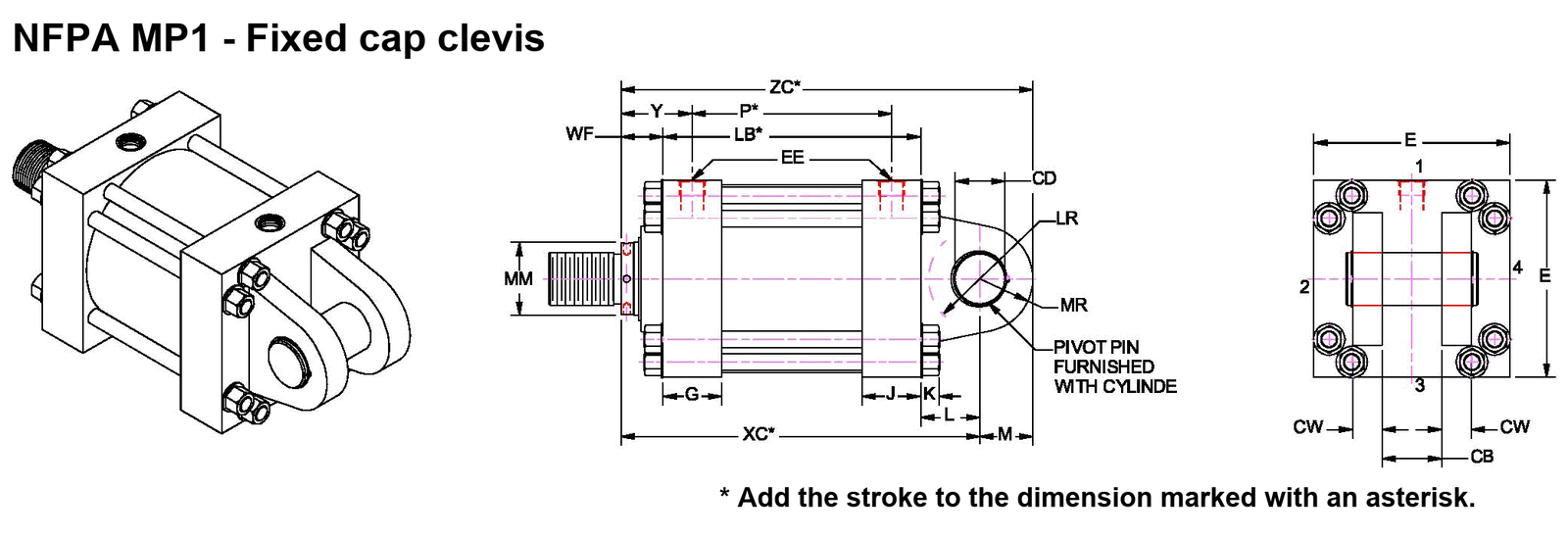 NFPA MP1, fixed cap clevis